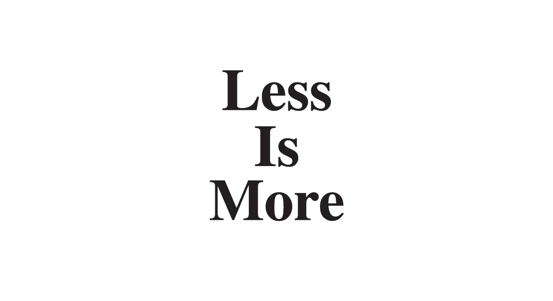 less is more sticker – mirrormerch